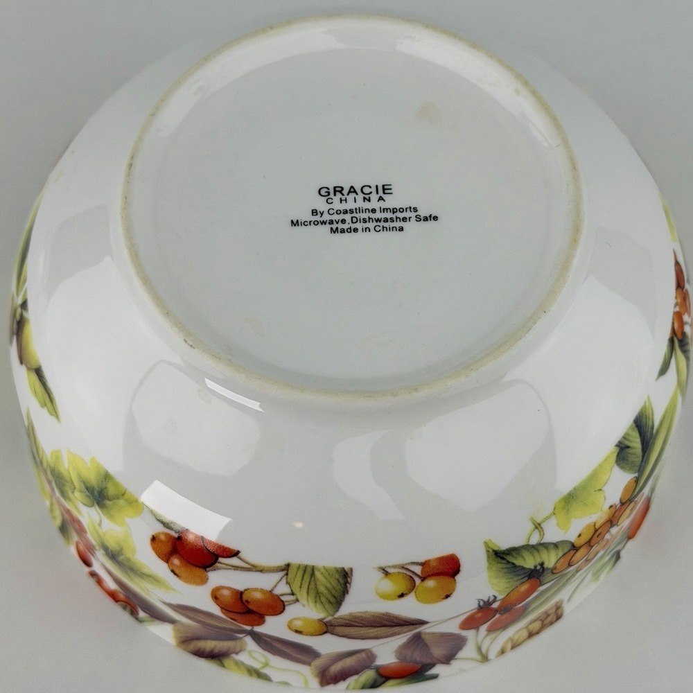 Gracie China Coastline Imports Autumn Berries Serving Bowl 5" Fall Botanical - Picture 3 of 4